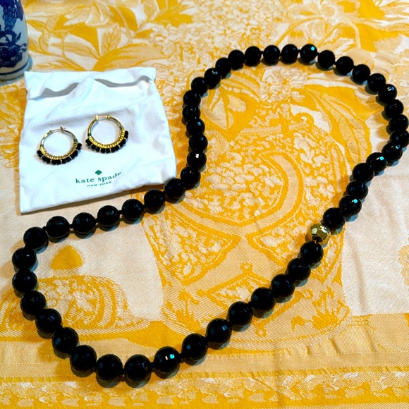Kate Spade faceted beaded necklace and matching earrings - Picture 1 of 4